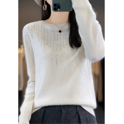 Pull Femme Col Rond Orné - Image 13