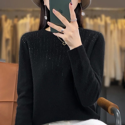 Pull Femme Col Rond Orné - Image 2