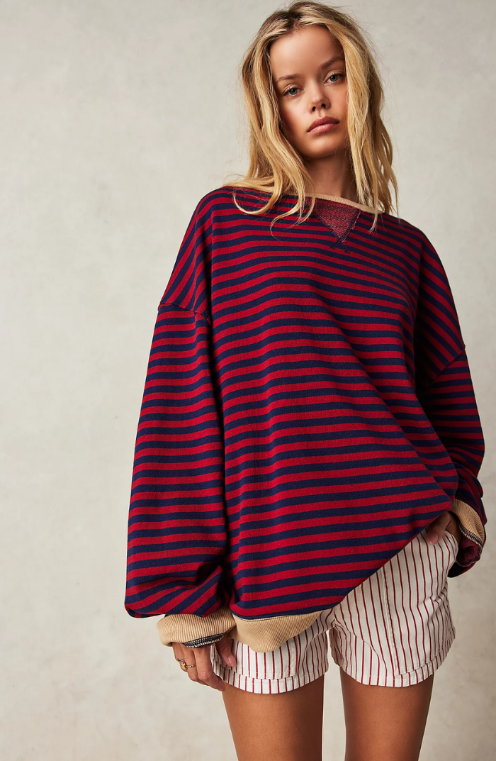 Pull ample rayé pour femme - Image 7
