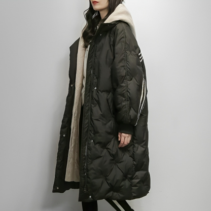 Manteau Long Rembourré à Capuche pour Femme - Image 2