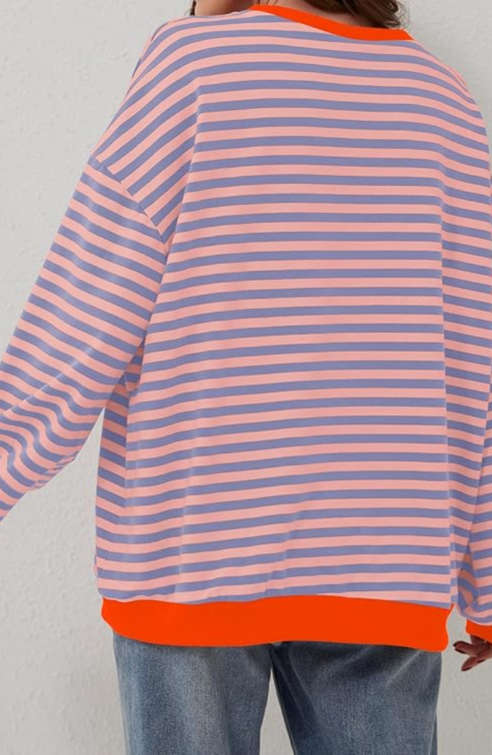 Pull ample rayé pour femme - Image 12