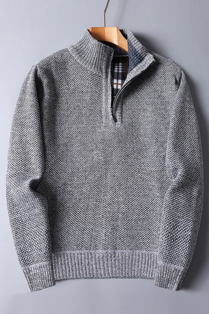Pull Homme Maille Côtelée à Col Zippé - Image 4