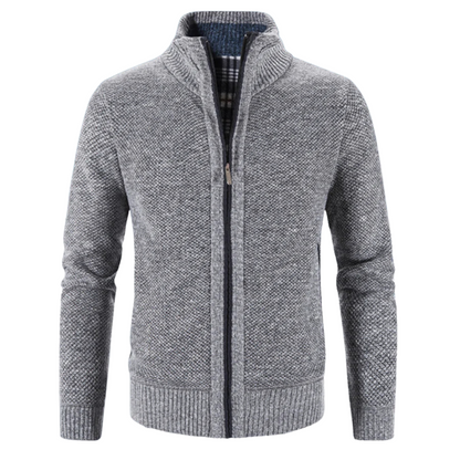 Pull Homme Tricot Côtelé Entièrement Zippé - Image 2