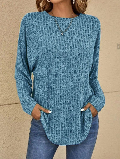 Pull ample à col rond pour femme - Image 2