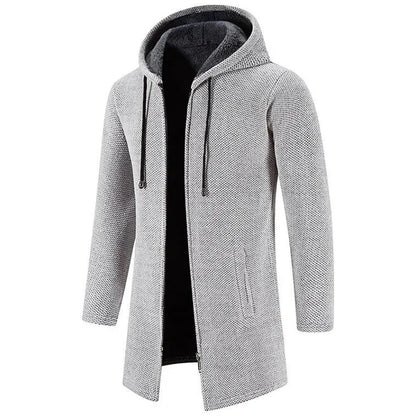 Manteau Long Zippé à Capuche pour Homme - Image 4