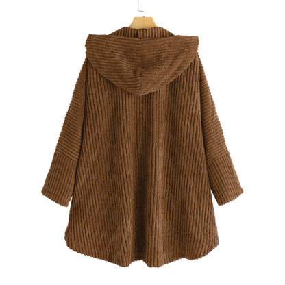 Veste en velours côtelé à capuche pour femme - Image 4