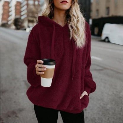 Veste Pull-Over Femme à Capuche en Molleton - Image 7