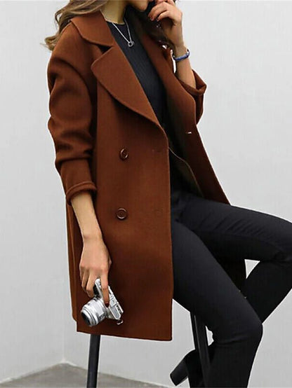 Manteau mi-long croisé pour femme - Image 3