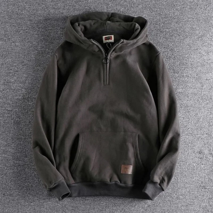 Sweat à capuche homme demi-zip - Image 5