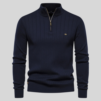 Pull Homme Col Montant Zippé 1/4 - Image 10