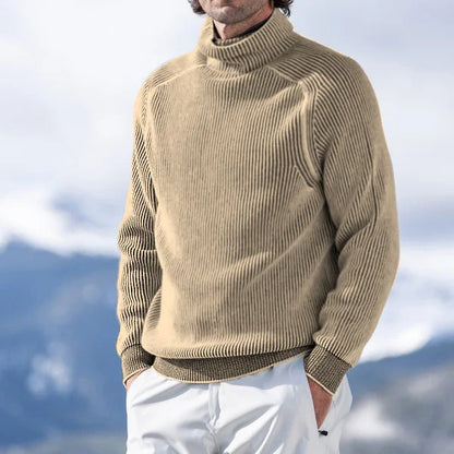 Pull à col roulé côtelé pour homme - Image 3