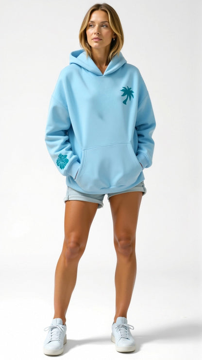 Sweat à Capuche Graphique Oversize Femme - Image 1