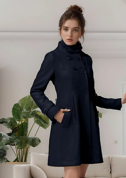 Manteau croisé à capuche pour femme - Image 5