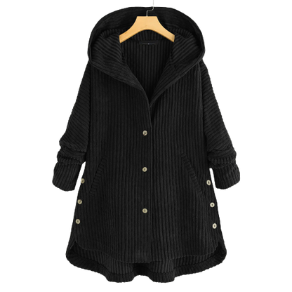 Veste en velours côtelé à capuche pour femme - Image 5