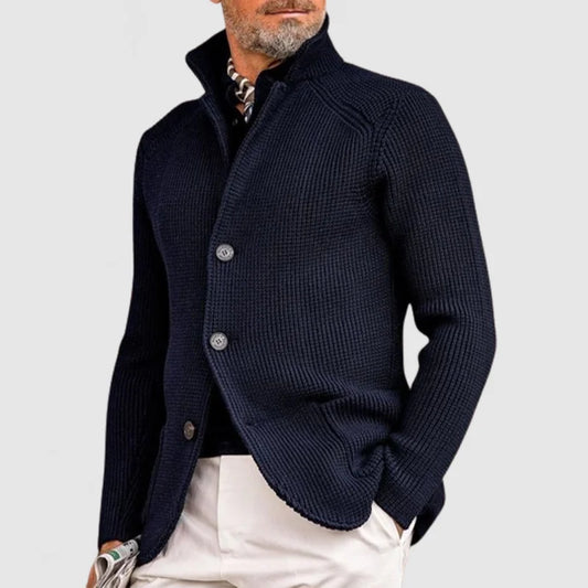 Veste Homme Boutonnée en Maille Côtelée - Image 1