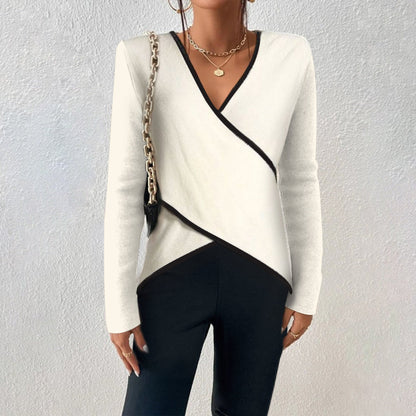 Pull Cache-Cœur à Manches Longues pour Femme - Image 1