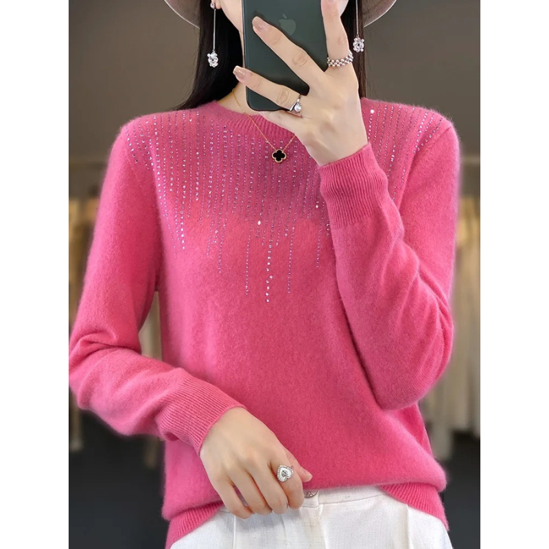 Pull Femme Col Rond Orné - Image 19