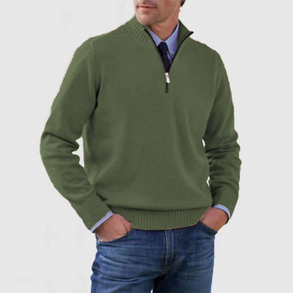 Pull Homme Maille Côtelée à Fermeture Éclair 1/4 - Image 10