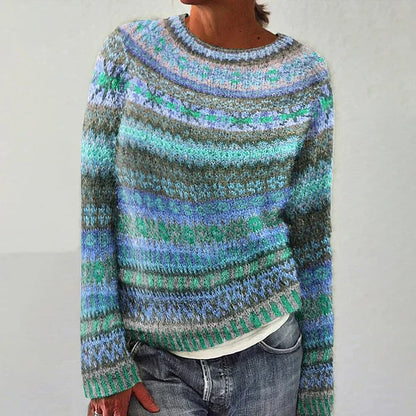 Pull Femme Col Rond à Motifs - Image 3