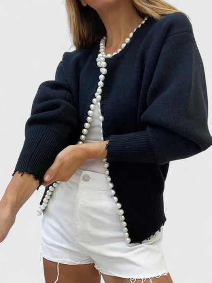Veste Cardigan Femme Ornée de Perles - Image 6