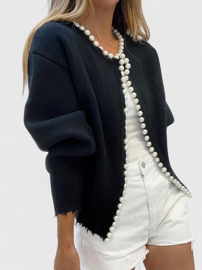 Veste Cardigan Femme Ornée de Perles - Image 7