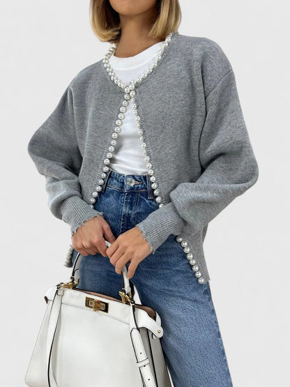 Veste Cardigan Femme Ornée de Perles - Image 9