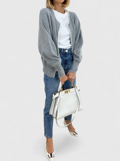 Veste Cardigan Femme Ornée de Perles - Image 10
