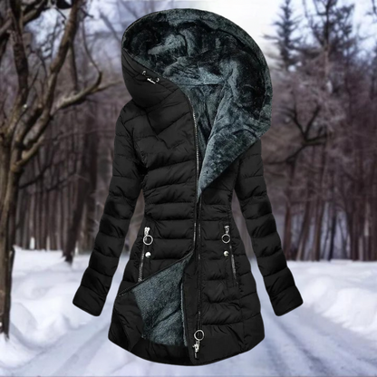 Manteau Rembourré Matelassé à Capuche pour Femme - Image 3