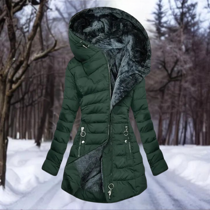 Manteau Rembourré Matelassé à Capuche pour Femme - Image 2