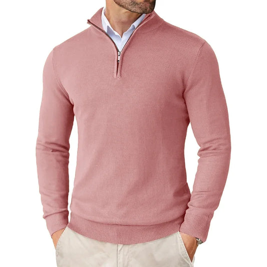 Pull Homme Col Zippé 1/4 - Image 1