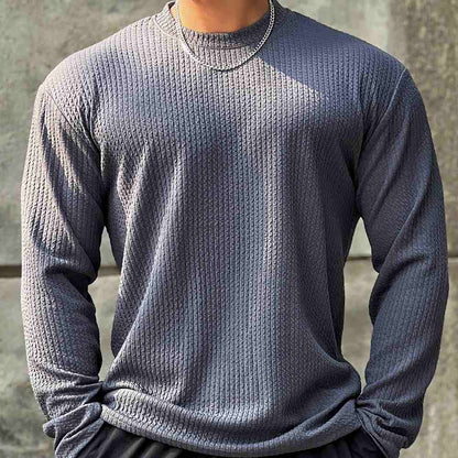 Pull texturé à col rond pour homme - Image 5