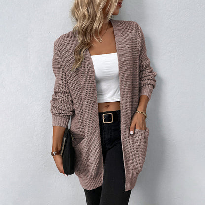 Cardigan Tricot Femme Ouvert sur le Devant - Image 5