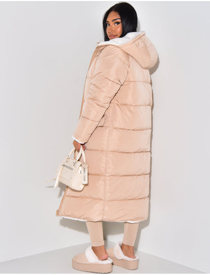Manteau Long Rembourré à Capuche pour Femme - Image 7