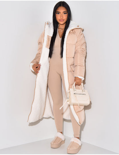 Manteau Long Rembourré à Capuche pour Femme - Image 6