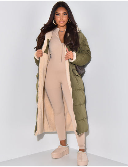 Manteau Long Rembourré à Capuche pour Femme - Image 17