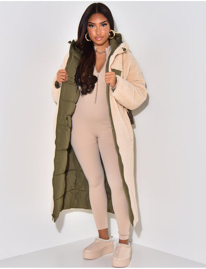 Manteau Long Rembourré à Capuche pour Femme - Image 13