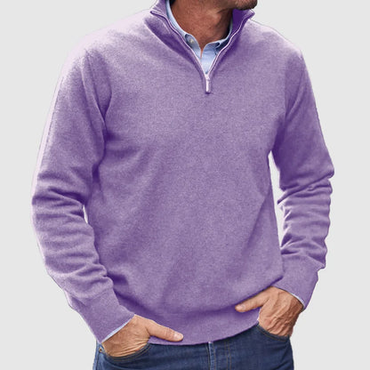 Pull à Manches Longues Homme avec Fermeture Éclair 1/4 - Image 1