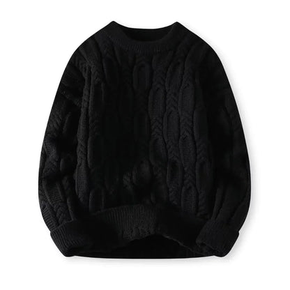 Pull Homme Col Rond Tricot Câble - Image 3