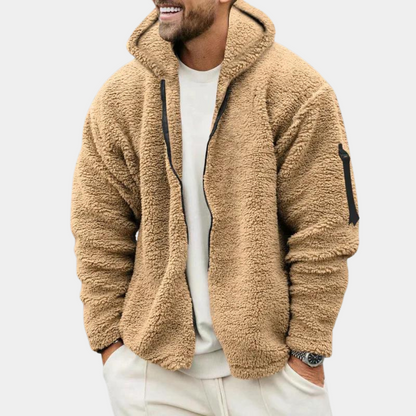 Veste zippée à capuche en molleton pour homme - Image 1