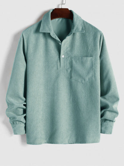 Chemise à Manches Longues et Col Cubain pour Homme - Image 5