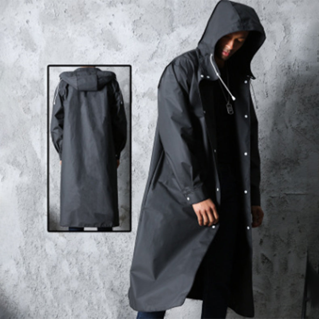 Imperméable Long à Capuche pour Homme - Image 1