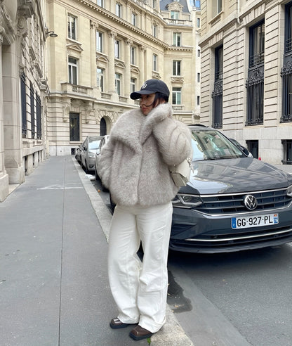 Veste Oversize Femme en Fourrure - Image 2