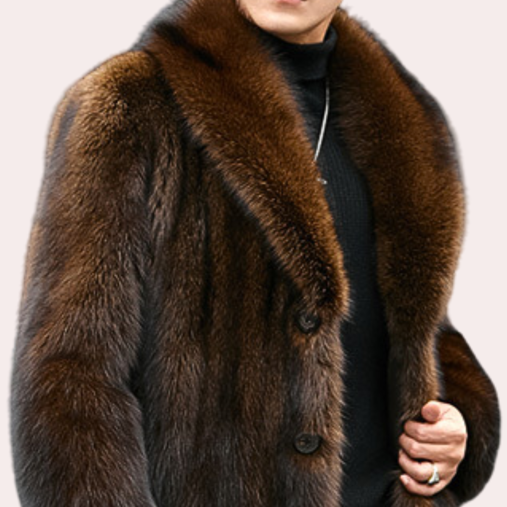 Manteau Long Homme à Col Imposant - Image 3