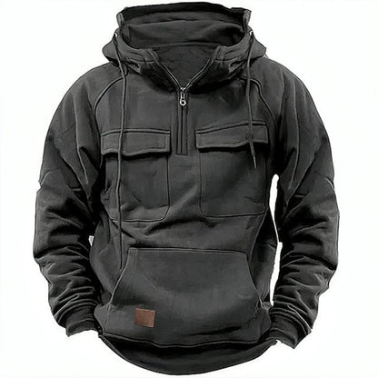 Sweat à Capuche Homme Demi-Zip - Image 4