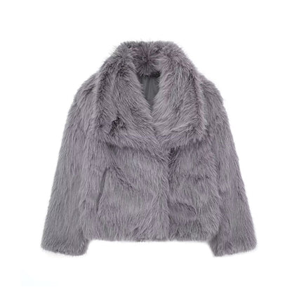 Veste Oversize Femme en Fourrure - Image 9