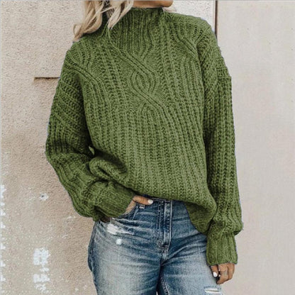Pull ample en maille torsadée pour femme - Image 2