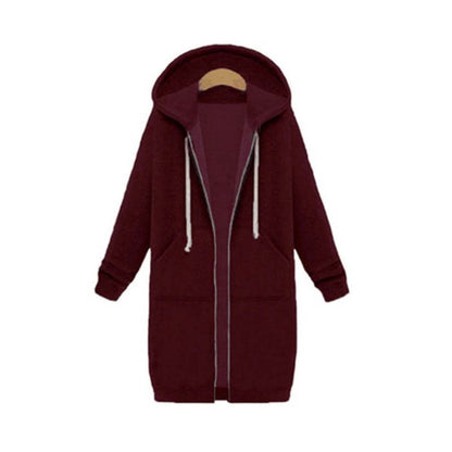 Veste Longue Zippée à Capuche pour Femme - Image 11