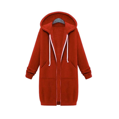 Veste Longue Zippée à Capuche pour Femme - Image 8