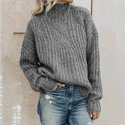 Pull ample en maille torsadée pour femme - Image 3