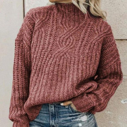 Pull ample en maille torsadée pour femme - Image 5